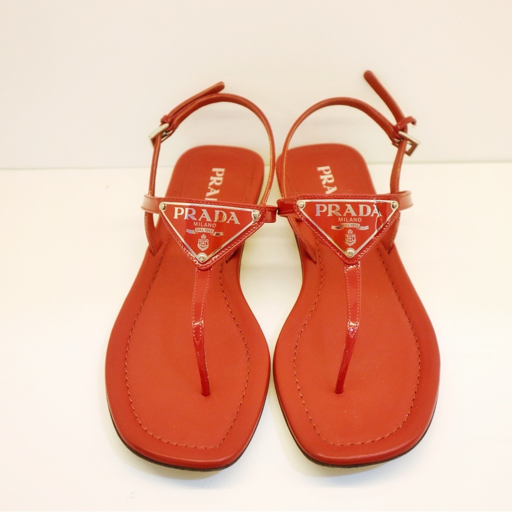 Prada Women's Vibrant Red Sandals